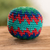 Cotton knit hacky sack, 'Colorful Zigzag' - Artisan Crafted Cotton Hacky Sack
