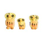 Ceramic figurines, 'Owl Reunion' (set of 3) - Handcrafted Owl Ceramic Figurines from Guatemala (Set of 3)