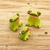 Ceramic figurines, 'Bright Frog Reunion' (set of 3) - Handcrafted Frog Ceramic Figurines from Guatemala (Set of 3) (image 2) thumbail
