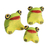 Ceramic figurines, 'Bright Frog Reunion' (set of 3) - Handcrafted Frog Ceramic Figurines from Guatemala (Set of 3) thumbail