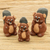 Ceramic figurines, 'Beaver Family'  (Set of 3) - Set of 3 Hand-painted Beaver-themed Ceramic Figurines (image 2) thumbail