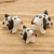 Keramikfiguren, (3er-Set) - Set mit 3 Dalmatiner-Hunde-Keramikfiguren aus Guatemala
