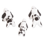 Ceramic figurines, 'Dalmatian Family' (set of 3) - Set of 3 Dalmatian Dog Ceramic Figurines from Guatemala