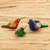 Ceramic figurines, 'Hummingbird Family' (set of 3) - Guatemalan Set of 3 Multicolor Hummingbird Ceramic Figurines (image 2) thumbail