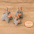 Ceramic figurines, 'Gray Donkey Family' (set of 3) - Set of 3 Hand-painted Gray Donkey Shaped Ceramic Figurines (image 2c) thumbail