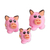 Keramikfiguren, (3er-Set) - Set mit 3 rosa Schweinchen-Keramikfiguren, handgefertigt in Guatemala