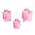 Ceramic figurines, 'Pink Pig Family' (set of 3) - Set of 3 Pink Pig Ceramic Figurines Handcrafted in Guatemala (image 2c) thumbail
