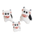 Ceramic figurines, 'Cow Family'  (set of 3) - Set of 3 Hand-painted Cow-themed Ceramic Figurines thumbail