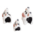 Ceramic figurines, 'Cow Family'  (set of 3) - Set of 3 Hand-painted Cow-themed Ceramic Figurines (image 2b) thumbail