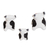 Ceramic figurines, 'Cow Family'  (set of 3) - Set of 3 Hand-painted Cow-themed Ceramic Figurines (image 2c) thumbail