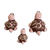 Ceramic figurines, 'Tortoise Family' (Set of 3) - Set of 3 Tortoise-shaped Hand-painted Ceramic Figurines (image 2c) thumbail
