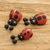 Ceramic figurines, 'Ladybug Family'  (Set of 3) - Set of 3 Hand-painted Ladybug-themed Ceramic Figurines (image 2) thumbail