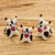 Figuras de cerámica (juego de 3) - Conjunto de 3 figuras de cerámica con temática de toros pintados a mano