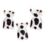 Ceramic figurines, 'Bull Family'  (Set of 3) - Set of 3 Hand-painted Bull-themed Ceramic Figurines