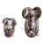 Ceramic figurines, 'Owls of Good Fortune' (pair) - 2 Handcrafted Ginger Orange Ceramic Owl Figurines (image 2c) thumbail