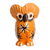 Ceramic figurine, 'Traditional Tecolote' - Owl-shaped Yellow Ceramic Figurine Handcrafted in Guatemala thumbail