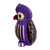 Ceramic figurine, 'Adventurous Tecolote' - Purple Owl-shaped Ceramic Figurine Handcrafted in Guatemala