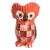 Ceramic figurine, 'Summer Tecolote' - Red Owl-shaped Ceramic Figurine Handmade in Guatemala thumbail