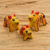 Ceramic figurines, 'Tiger Family' (Set of 3) - Set of 3 Hand-painted Tiger-themed Ceramic Figurines (image 2) thumbail