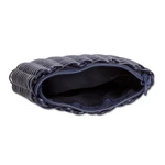 Handwoven coin purse, 'Enchantment in Blue' - Blue Recycled Vinyl Cord Coin Purse Handwoven in Guatemala