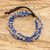 Glass and crystal beaded bracelet, 'United Skies' - Guatemalan Artisan Crafted Beaded Bracelet in Blue Glass (image 2) thumbail