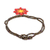 Beaded charm bracelet, 'Spring Flower' - Handmade Glass Beaded Bracelet with Charm from Guatemala (image 2b) thumbail