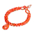 Beaded jewelry set, 'Finesse in Orange' - Beaded Pendant Necklace Earrings and Bracelet Jewelry Set (image 2c) thumbail