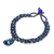 Beaded jewelry set, 'Finesse in Blue' - Beaded Pendant Necklace Earrings and Bracelet Jewelry Set (image 2c) thumbail