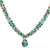 Beaded jewelry set, 'Finesse in Aqua' - Beaded Pendant Necklace Earrings and Bracelet Jewelry Set (image 2b) thumbail
