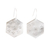 Sterling silver dangle earrings, 'Hexagon of Stars' - Star and Geometric Themed Sterling Silver Dangle Earrings thumbail