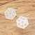 Sterling silver dangle earrings, 'Hexagon of Stars' - Star and Geometric Themed Sterling Silver Dangle Earrings (image 2b) thumbail
