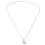 Sterling silver pendant necklace, 'Sweet Bee' - Sterling Silver Bee Pendant Necklace from Costa Rica