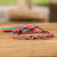 Braided friendship bracelet, 'Color Festival' - Multicolored Braided Friendship Bracelet Made in Guatemala