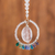 Crystal and glass beaded suncatcher, 'Mystic Peace Ring' - Crystal and Glass Beaded Suncatcher in Cold Shades