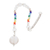 Crystal and glass beaded suncatcher, 'Rainbow Whispers' - Rainbow Crystal and Glass Beaded Suncatcher from Guatemala