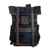 Leather-accented backpack, 'Azure Journey' - Handcrafted Azure Acrylic Leather-Accented Backpack