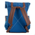 Leather-accented backpack, 'Blue Journey' - Handcrafted Blue Acrylic Leather-Accented Backpack