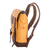 Leather-accented backpack, 'Practical Saffron' - Saffron Leather-Accented Backpack Made in Costa Rica