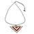 Beaded pendant necklace, 'Red Pyramid' - Red Pyramidal Glass Beaded Pendant Necklace from Guatemala