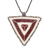 Halskette mit Perlenanhänger - Rote Pyramiden-Glasperlen-Anhänger-Halskette aus Guatemala