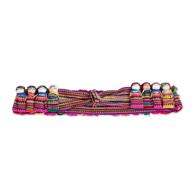 Handmade Guatemalan Hat Band with Multicolor Worry Dolls - Little  Companions