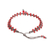 Makramee-Fußkettchen mit Perlen - Handgefertigtes Makramee-Fußkettchen mit roten Perlen aus Guatemala
