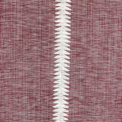 Cotton table runner, 'Homey Elegance' - Handloomed Cotton Table Runner in Cordovan and Alabaster