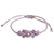 Beaded macrame bracelet, 'Dreams in Purple' - Purple Crystal Beaded Macrame Bracelet Crafted in Guatemala