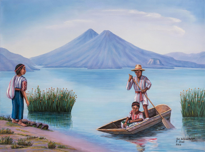 Guatemalan Landscape Oil Painting with Realist Style