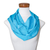 Cotton beaded infinity scarf, 'Endless in Turquoise' - Cotton Beaded Infinity Scarf Hand-woven in Guatemala