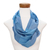 Cotton beaded infinity scarf, 'Endless in Blue' - Blue Cotton Beaded Infinity Scarf Hand-woven in Guatemala