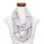 Cotton beaded infinity scarf, 'Endless in Grey' - Grey Cotton Beaded Infinity Scarf Hand-woven in Guatemala