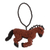 Beaded ornament, 'Galloping in Brown' - Handmade Horse-Themed Beaded Ornament for Home Decor (image 2a) thumbail