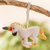 Glass beaded ornament, 'Rainbow Freedom' - Handcrafted Glass Beaded Unicorn Ornament with Rainbow Horn (image 2) thumbail